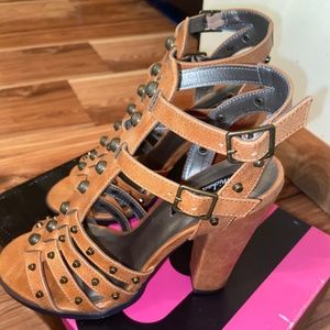 Brand New Chunky Heel Strappy Sandals